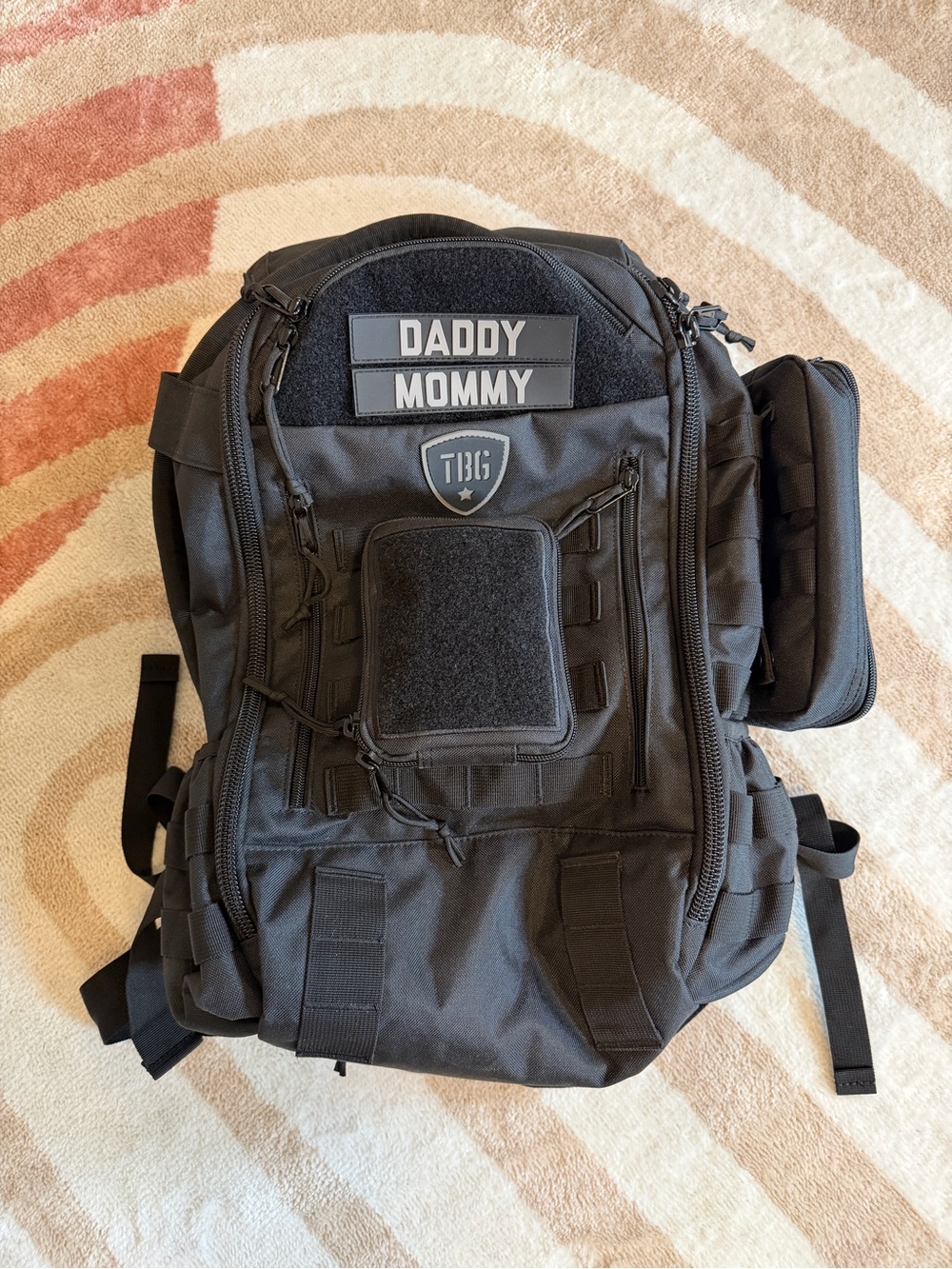 Tactical Baby Gear Daypack Diaper Bag Backpack – Black